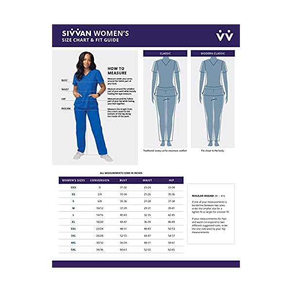 Sivvan-Womens-Comfort-Long-Sleeve-T-ShirtUnderscrub-Tee Sivvan Scrubs for Women - Long Sleeve Comfort Underscrub Tee - S8500 - White - S