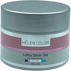 Gel para Unhas de Gel Helen Color Linha Silver Fibra de Vidro – Branco 35g
