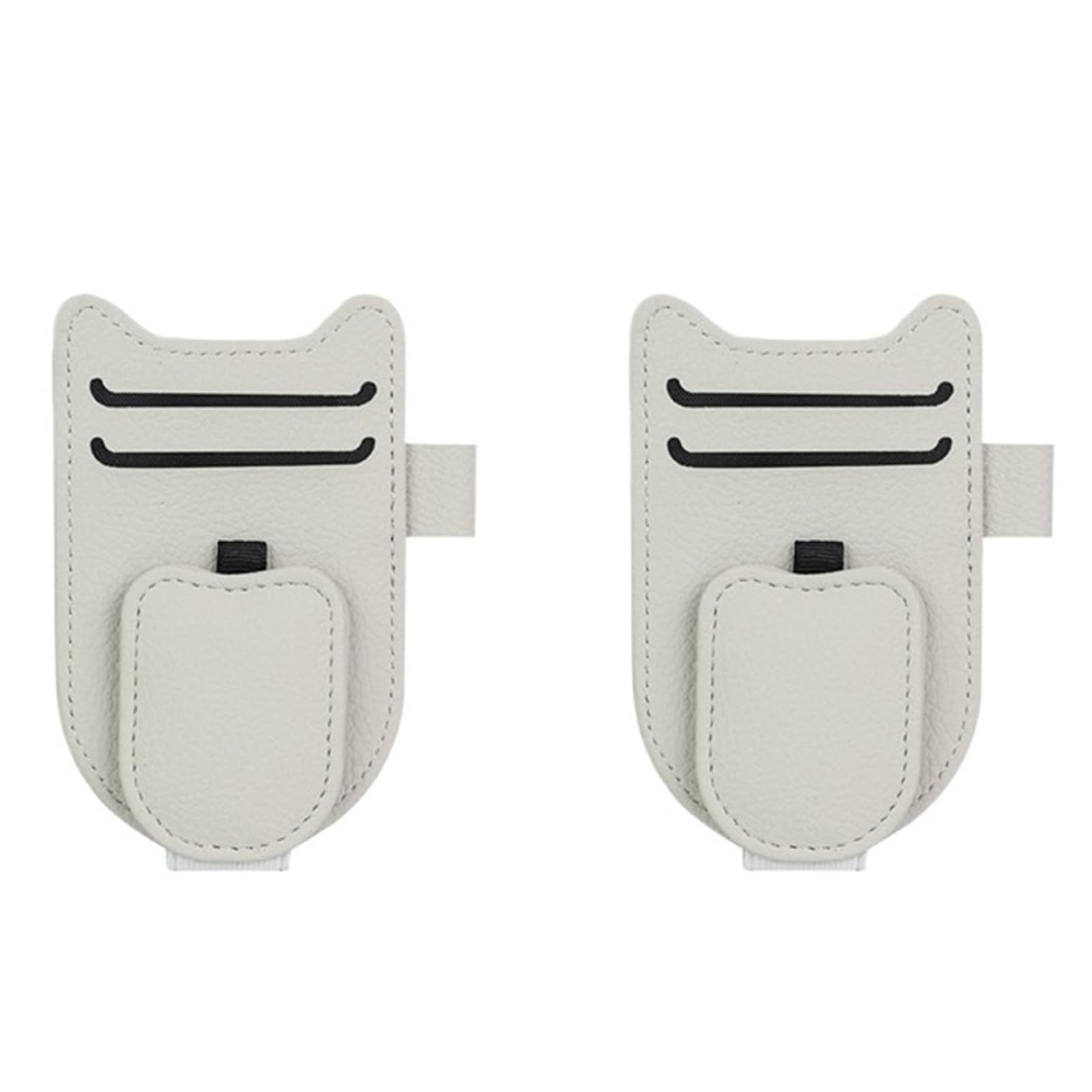 Parasol For Coche, Soporte For Gafas, Clip, Paquete De Tarjetas Gran Capacidad, Accesorios Multifuncionales For Organizar(White 2pcs)