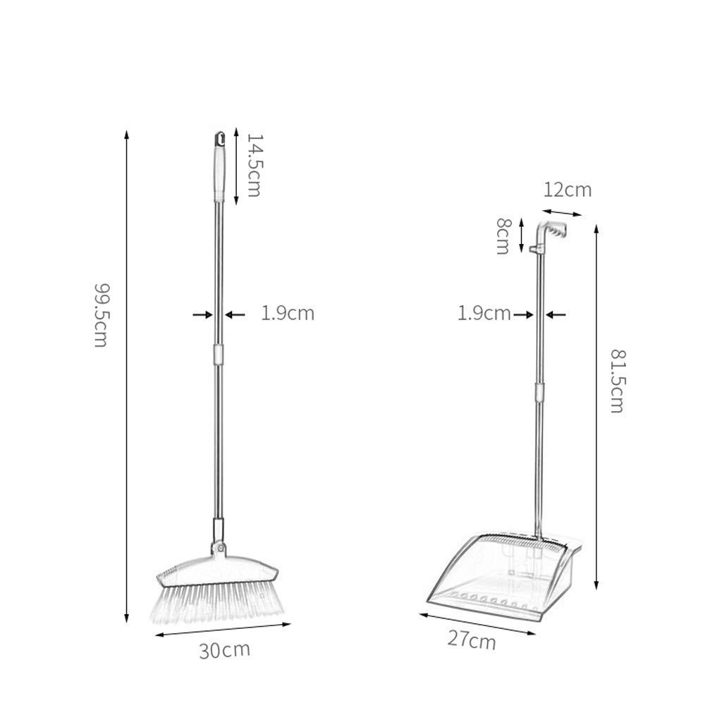 Set di scopa e paletta per casa, cucina, ufficio, garage, barbiere, autopulente, per interni ed esterni, design verticale per una pulizia senza sforzo