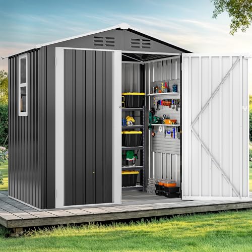 Photo 1 of ***PARTS ONLY INCOMPLETE***
DWVO 6x4ft Metal Outdoor Storage Shed with Window
