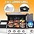 4 Burner Propane Gas Grill Combo w/Side Burner, 3-in-1 BBQ Grill with Charcoal Smoker & Griddle Plate, 46,750 BTU, 448 Sq.In. Stainless Steel Outdoor Cooking Station