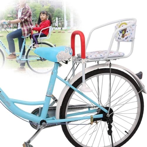 ppARK kindersitz Sicherheits-Fahrrad-Kindersitz, tragbarer Fahrrad-Kindersitz mit Rückenlehne, Fußpedalen, Baby-Fahrradsitz für 1 bis 8 Jahre, einfache Installation Fahrradsitz Kinder