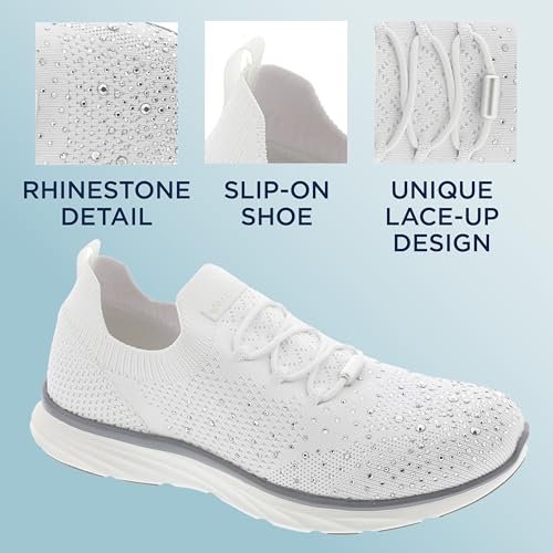 Vevo Active Women's Steffi Rhinestone Embellished Slip-On Sneaker3
