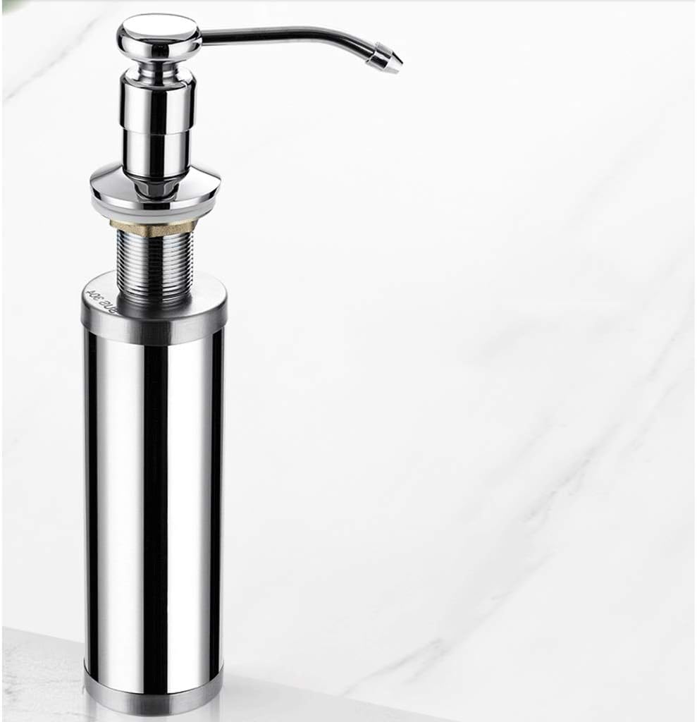 Countertop Soap Dispensers,with 8/14oz Bottle,Kitchen Sink Soap Dispenser Stainless Steel Countertop Pump,Lotion Built in Bottle, Soap dispensers (OneColor 240ml)