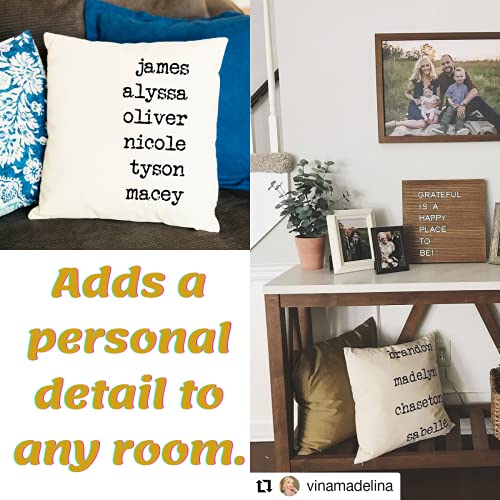 Qualtry Personalized Birthday Gift For Grandma For Mom - Grandma Pillow Or Mom Pillow With Family Names, Customized Case (Script Font) #TOP7