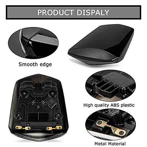 Sitzkappe Rücksitzbezug Verkleidung für Yamaha YZF R6 2003 2004 2005, PSLER Rücksitzabdeckung Soziusabdeckung Heckspoilerschutz Motorradzubehör(Schwarz)
