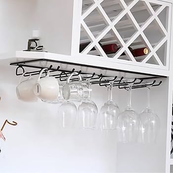 ワイングラス（ホルダー付き） グラスホルダー ワイン ワイングラスハンガー ラック 戸棚下