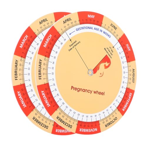 Genérico 2 Piezas Embarazo Guía y Cronograma de Desarrollo Fetal Papel para Madres Embarazadas Decoración para Diario de Embarazo y Seguimiento