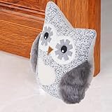 Cute Decorative Door Stopper for Bottom of Door and Inside Door Decorative.Soft and Weighted Door Stop to Keep Door Open for Home and Office(Owl)