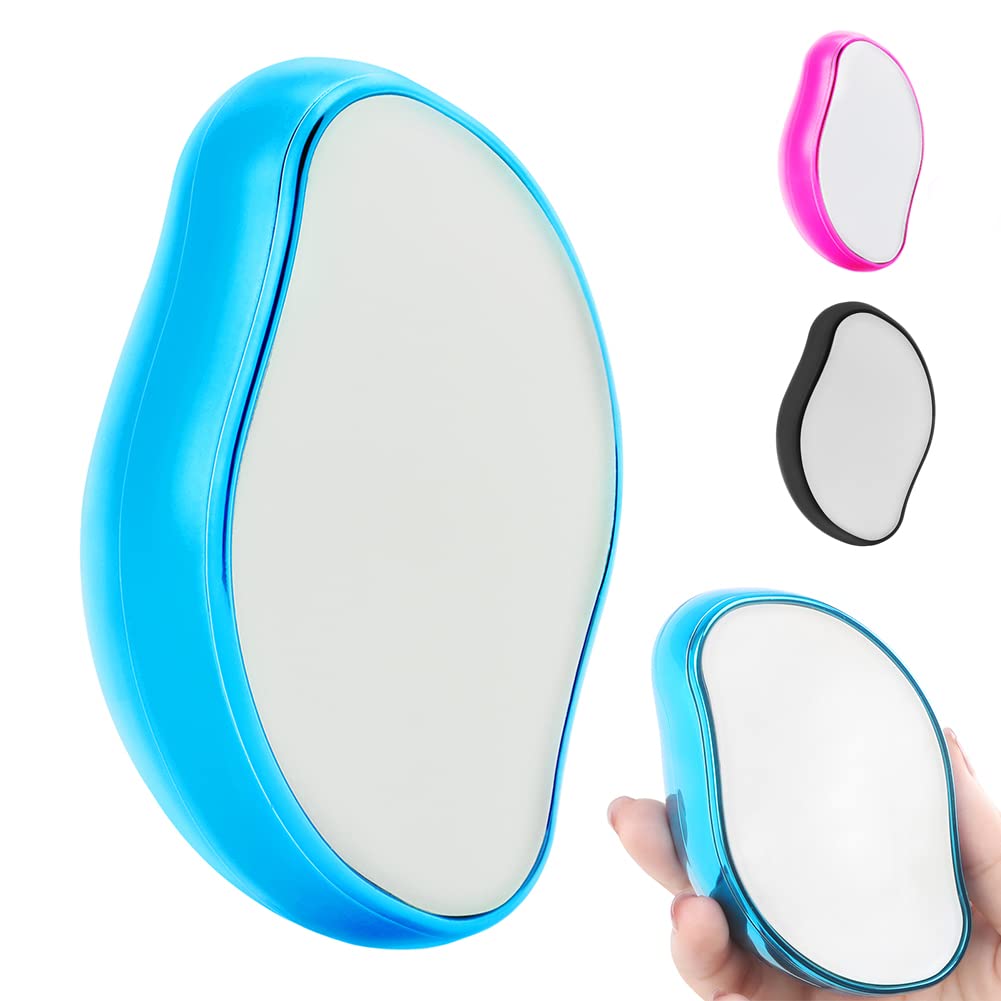 Hairo Crystal Hair Eraser Stone for Women and Men, Magic Crystal Hair Remover, Painless Exfoliating Crystal Hair Removal for Body Legs Arms Back Blue, 1 Count (Pack of 1)