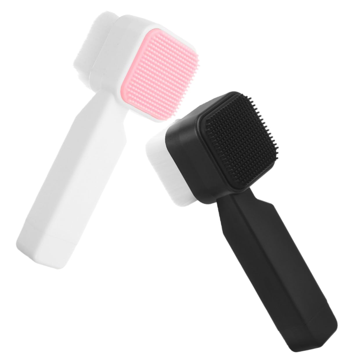OHPHCALL Deep Pore Cleansing Facial Brush Silicone Women's Gentle Exfoliating Cleansing Brush for Face Long Handle
