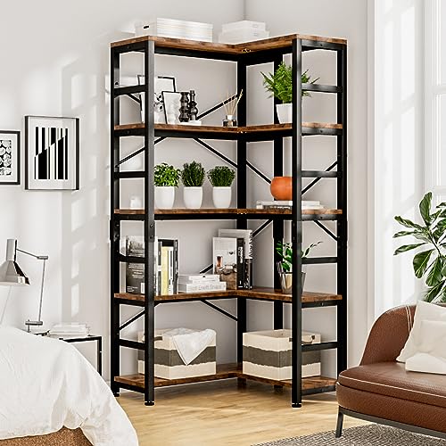 Chic 5-Tier Corner Bookshelf for Stylish Storage - Image 6