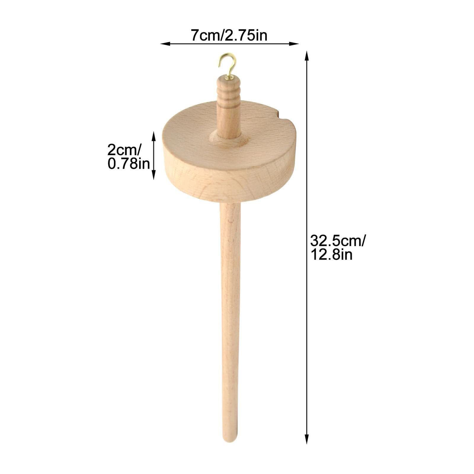 10 piezas de husillo de caída de madera, herramientas de torsión textil de lana, husillos de madera con gancho de metal, para principiantes, costura, tejido, ganchillo