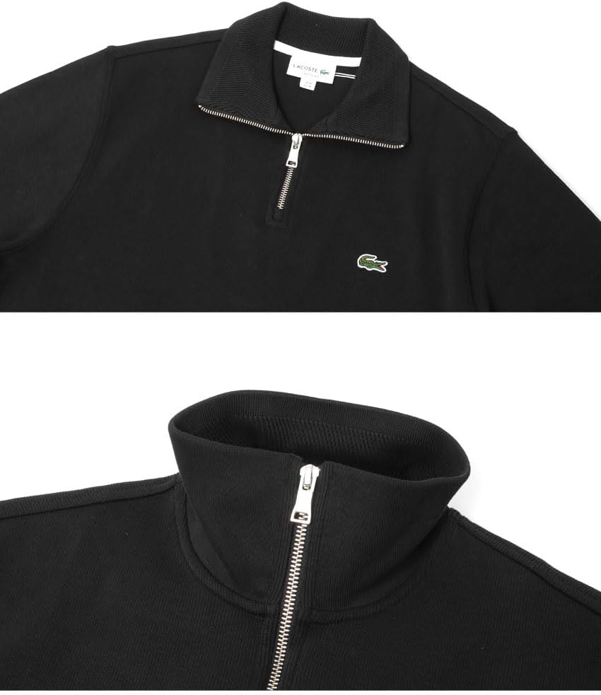 [ラコステ] ジップアップ ハイネック スウェットシャツ SH1927 メンズ 4 01.ノワール [並行輸入品]