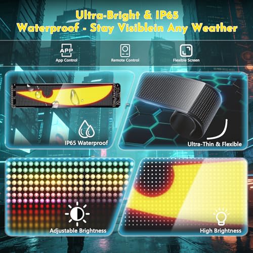 Devil Eyes Light for Cars – 19.4''x4.3'' LED Eyes for Car Windshield | Perfect Sync, Programmable Patterns, App/Remote Control | for Sedans, SUVs, Medium Trucks – Custom Dynamic Sign (2-Pack) — view 4