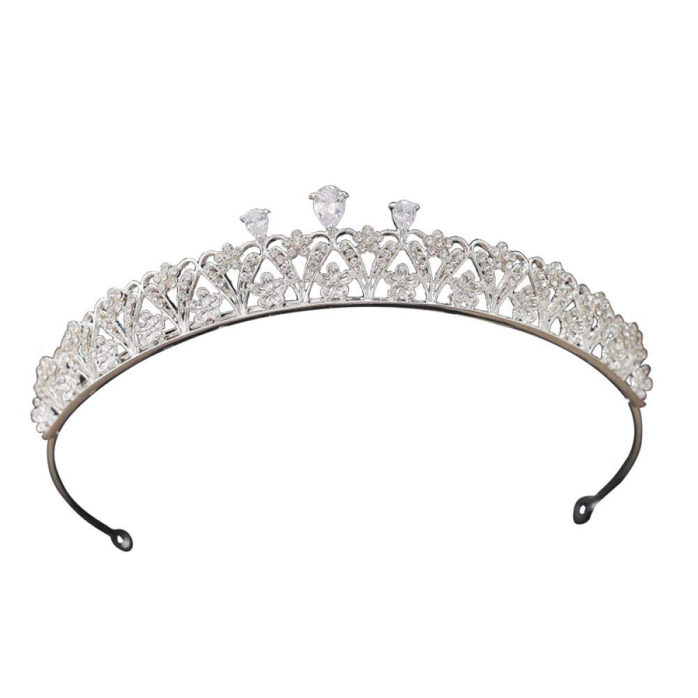 Tiara, stop strasu, ozdoba na głowę dla panny młodej, srebrna, kwiatowa, dla kobiet, prosta, modna ozdoba na wesele, ozdoba do włosów, w stylu vintage, na imprezę, prezent