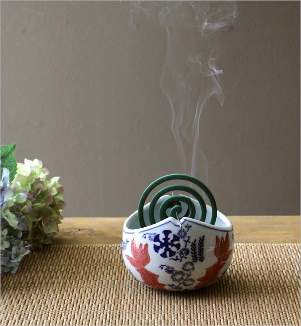 Amazon.co.jp: 蚊取り線香入れ おしゃれ 陶器 金魚 蚊遣り 蚊やり 蚊