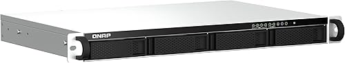 Miniatura 3 de QNAP TS-464eU-8G-US 4 Bay - NAS de alta velocidad 1U de montaje en rack de profundidad corta con doble 2.5 GbE, CPU Intel Celeron, memoria DDR4 de 8