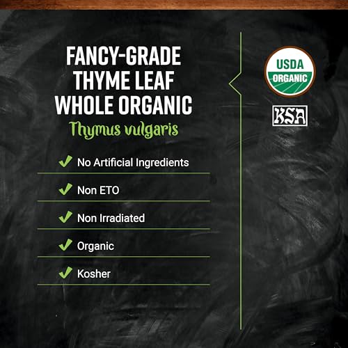 Frontier Co-op Organic Thyme Leaf, Fancy-Grade, 16 Oz, Bulk Bag - Add to Marinades, Stuffing, Vegetables, Stews, and Meat - Image 2
