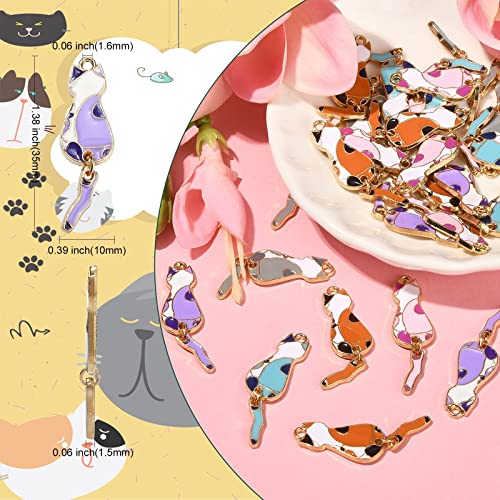 Kitbeads 35pcs Mixed Colors Enamel Cat Charms Kawaii Animal Cartoon Kitten Charms Sitting Cat Pet Charms for Jewelry Making Bracelets Bulk  Cucciolini Doodles Kitbeads 35pcs mixed colors enamel cat charms kawaii animal cartoon kitten charms sitting cat pet charms for jewelry making bracelets bulk   cucciolini doodles