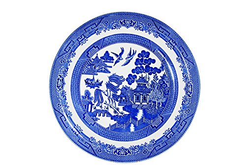Churchill Blue Willow Fine China Earthenware Dinner Plate 10.2" Set Of 6, Made In England