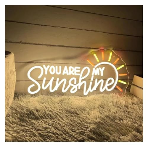 Enseigne lumineuse au néon You are My Sunshine LED pour décoration de chambre chaleureuse