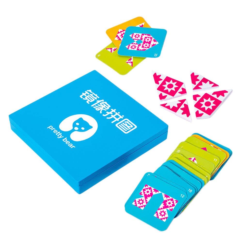 MERISHOPP Kids Mirror Image Puzzle Box IQ Game 5.5X5.5Cm Shape Cognition Toy Set - Image 5 thumbnail