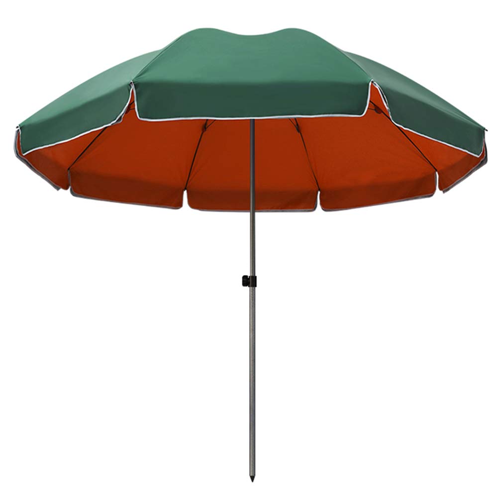 ACXZ 8ft/2.4m Patio Umbrella, Garden Umbrella, Outdoor Terrace Furniture Table Umbrella for Poolside/Lawn, Deck, Balcony, Beach, Small Round Market Umbrella, Blue/green, 2.6m/8.5ft