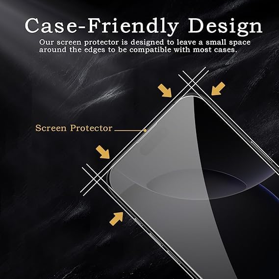 Image of [ 2+2 Pack Privacy Screen Protecor for iPhone 16 Pro Max Anti-Spy Shatterproof Tempered Glass with Camera Lens Tempered Glass 9H Hardness Bubble Free Anti-Glare Case Friendly