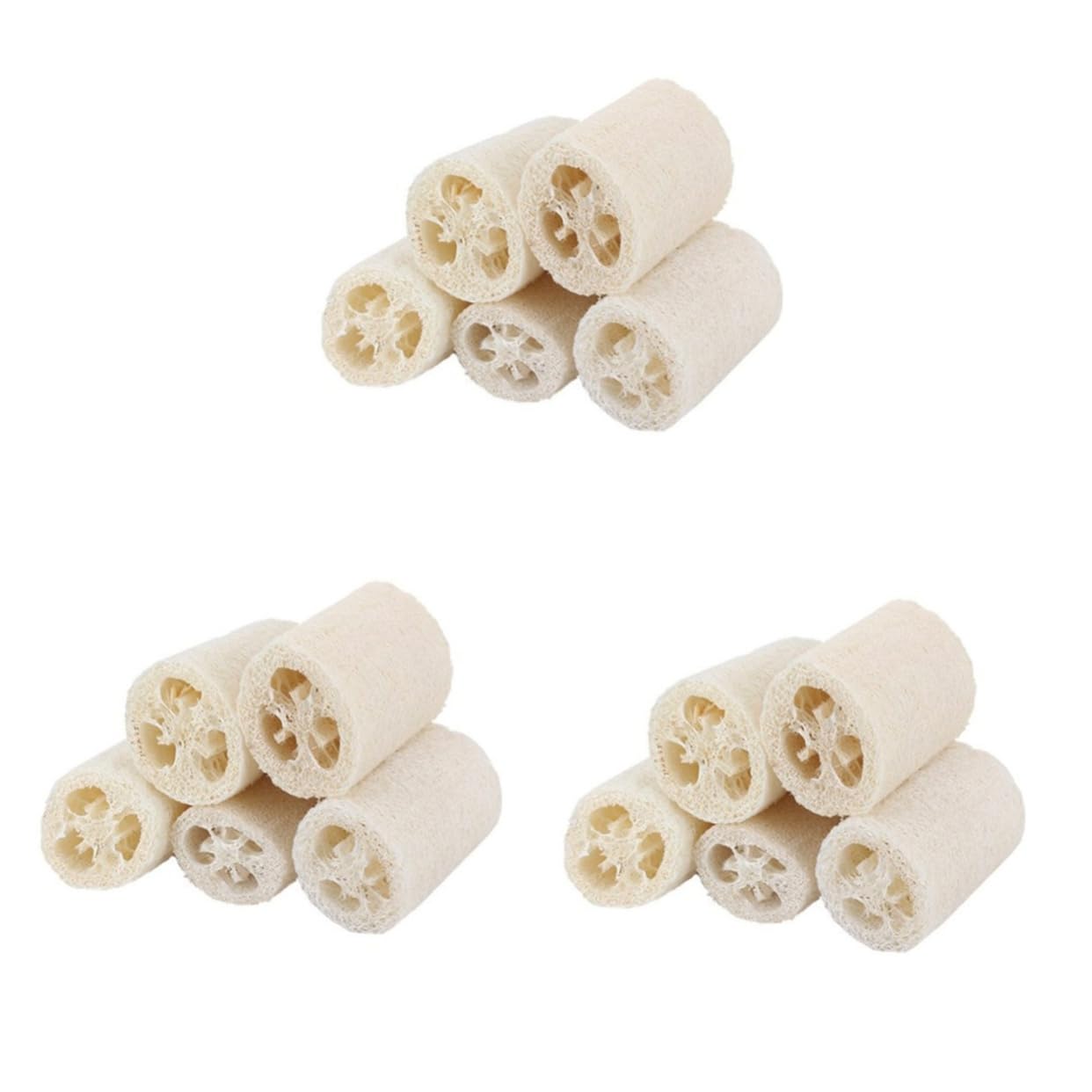 FRCOLOR Luffa Schwamm 15 Stk Badeschwamm Duschschwammwäscher Badeschwämme Zum Duschen Loufah Schwamm Natürlicher Schwamm Spülschwamm Badewannenreiniger Wäschesammler Weiß Badetuch Luffa
