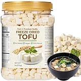 6oz Freeze Dried Tofu Cubes – Delicious Dehydrated Tofu, Ready to Eat Non-GMO Resealable Can, Instant Vegan Food for Ramen Toppings, Miso Soup, Hiking & Emergency Keto Meals