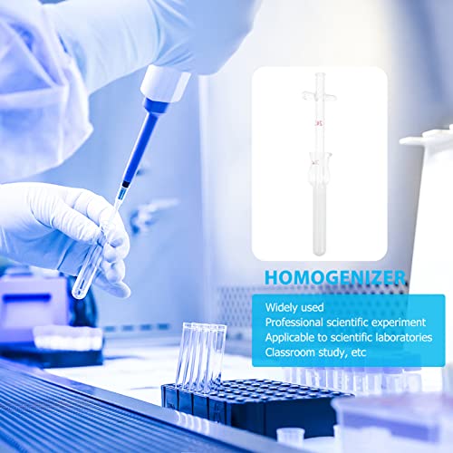 Cleat Glass Tissue Grinder Laboratory Accessories, Cell Tissue Grinder Multi-Function Homogenizer Labs Glass Tube Pratical Teaching Instrument For Laboratory, Homogenizer Grinder #TOP4
