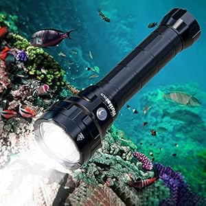 Wurkkos DL70 Duiklamp, 13000 lumen duikzaklamp, 4 x XHP50.2 (3V) leds, onderwaterzaklamp, super heldere high lumen diving zaklamp met 2 x 5000 mAh oplaadbaar apparaat en oplader