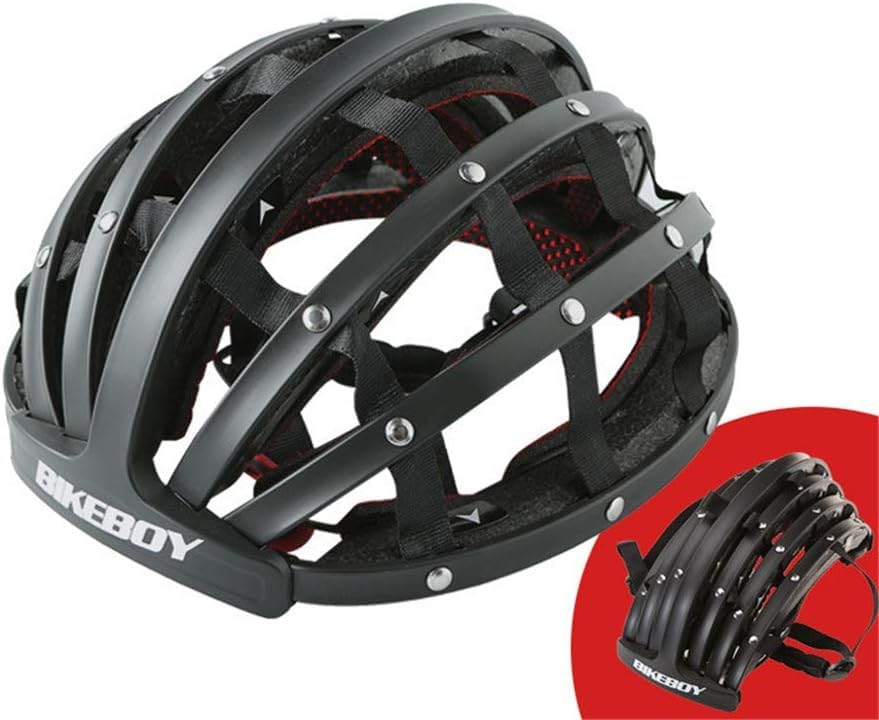 Fahrradhelm, zusammenklappbar, tragbar, sicher, leicht, verstellbar, atmungsaktiv für zusätzlichen Schutz, für Herren, Damen, Erwachsene, 