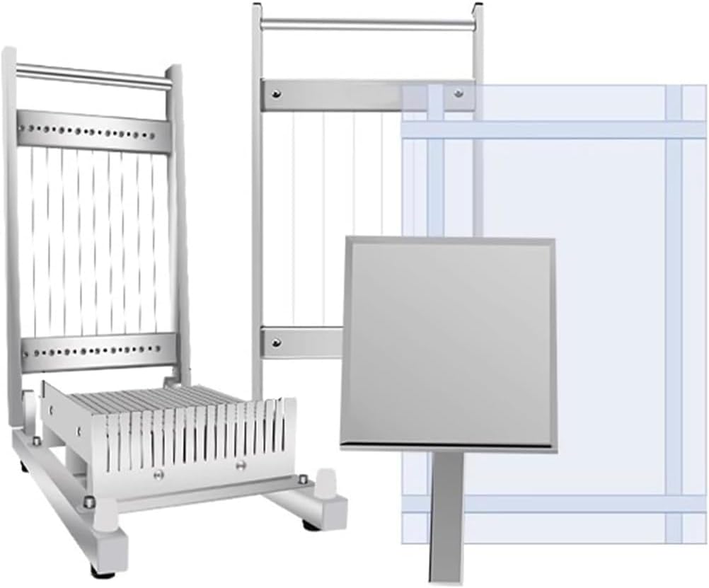 Adjustable Stainless Steel Cheese Slicer with Non-Slip Feet - Manual Food Cutter for Effortless Cheese Preparation, Ideal Kitchen Tool for Chefs and Home Cooks