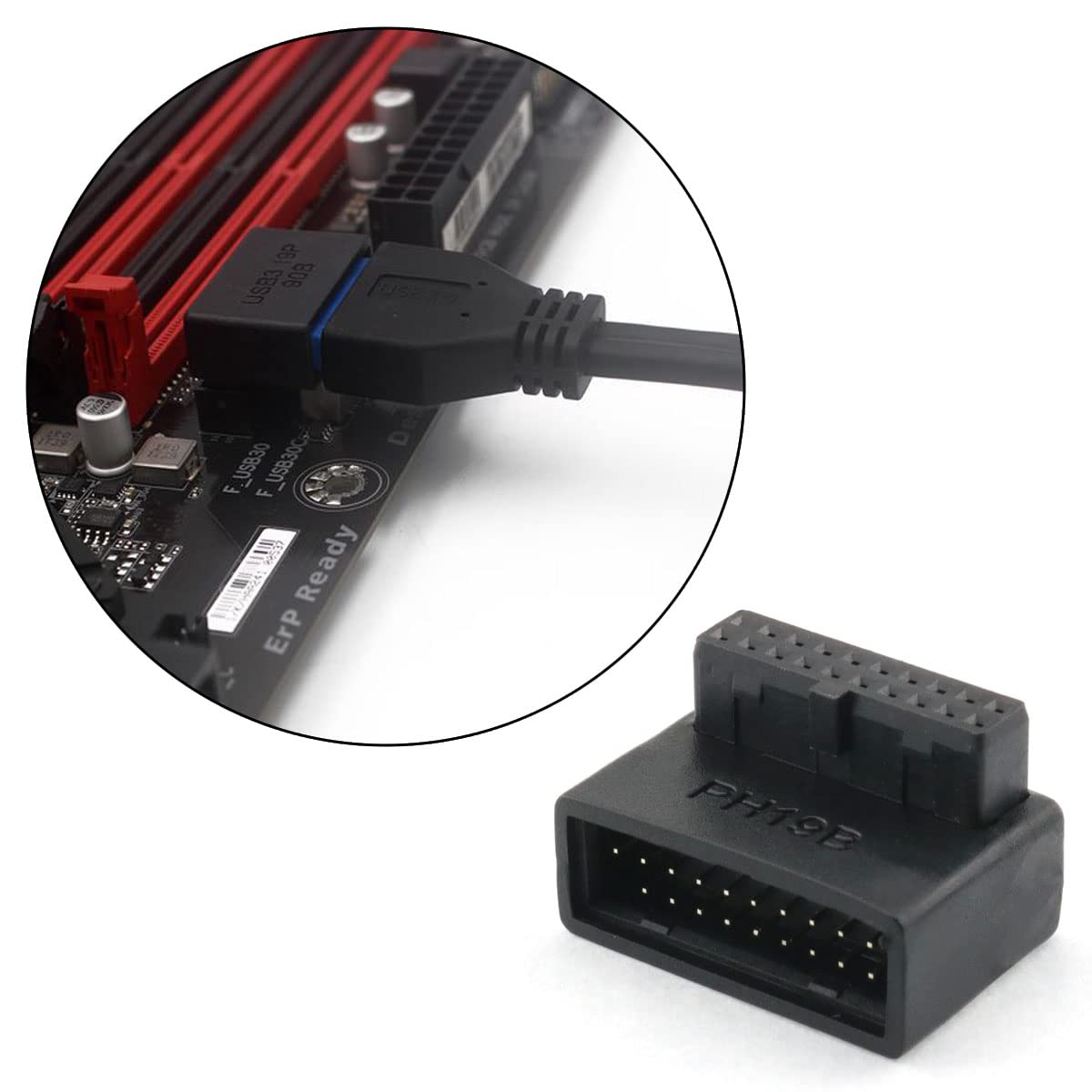 SCHEDA MADRE USB 2.0 9 Pin Header Splitter Adattatore 1 A 2 Prolunga
