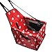 Urijk Siège D'auto pour Chien Siège D'appoint De Voiture pour Le Chien Voyage Pliable Étanche Et Confortable Siège Rehausseur pour Animaux de Compagnie pour Petits Chiens(Rouge)