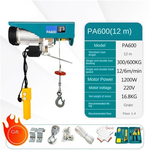 Polipasto eléctrico doméstico 220V 300-600kg 12m miniatura 2