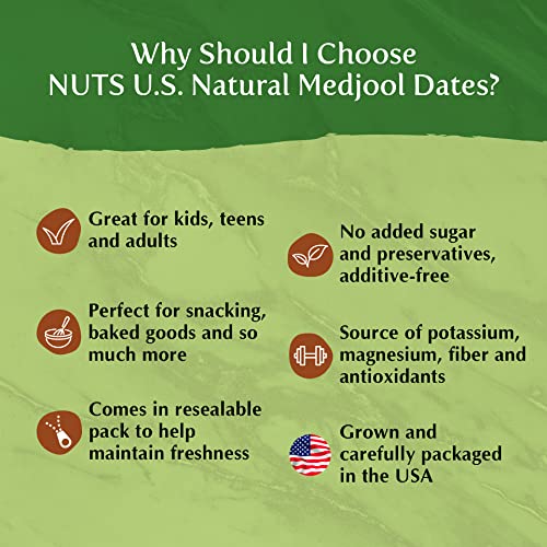image for NUTS - U.S. - HEALTH IN EVERY BITE ! NUTS U.S. - Natural Medjool Dates