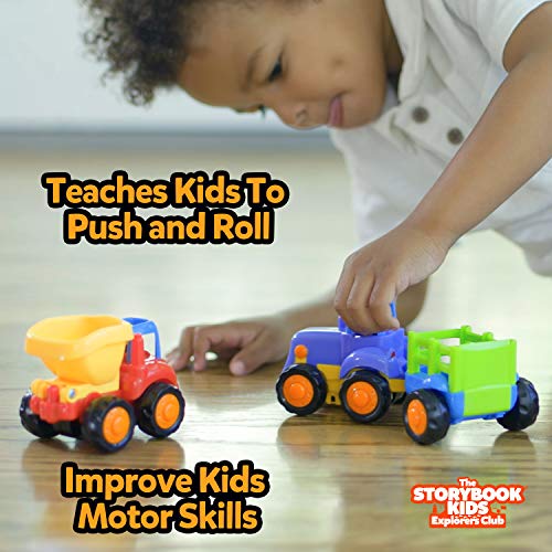 Construction Play Set for Kids Ages 1, 2, 3, 4 Years Old - Toddler Toy Truck Set with Matching Book - Push & Pull… - Image 5