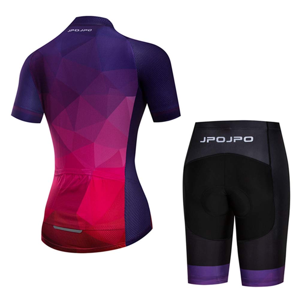Summer Women MTB Bike Cycling Clothing Mountain Cycling Jersey Bicycle Shorts Sets Purple S