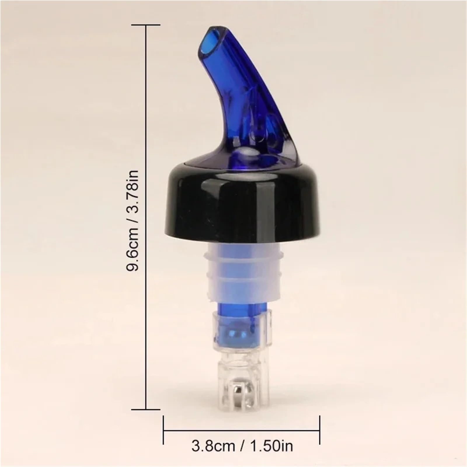 Lot de 10 becs verseurs à vin réglables avec capacité de 20, 30, 45 ml (bleu, 30 ml)