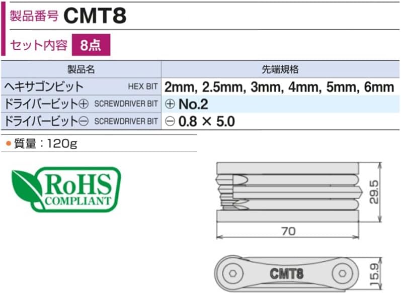 Miniatura 6 de TONE Multi Tool CMT8 Negro 8 en 1