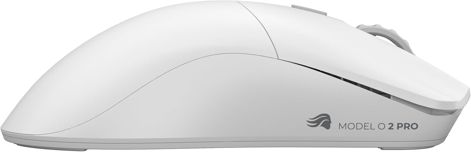GLORIOUS Gaming Model O 2 Pro 4K/8K Ratón Gaming inalámbrico – 2,4 GHz 1 ms de retardo, sondeo 4K/8K, 100M clics, 59 g Ultraligero, Gran batería, Sensor PPP 26K, RGB, ambidiestro, 6 Botones – Blanco 9
