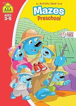 Paperback School Zone Mazes Preschool Workbook: 32 Pages, Pre-K, Kindergarten, Maze Puzzles, Colorful Pictures, Ages 3 to 5 (Activity Zone Book Series) Book