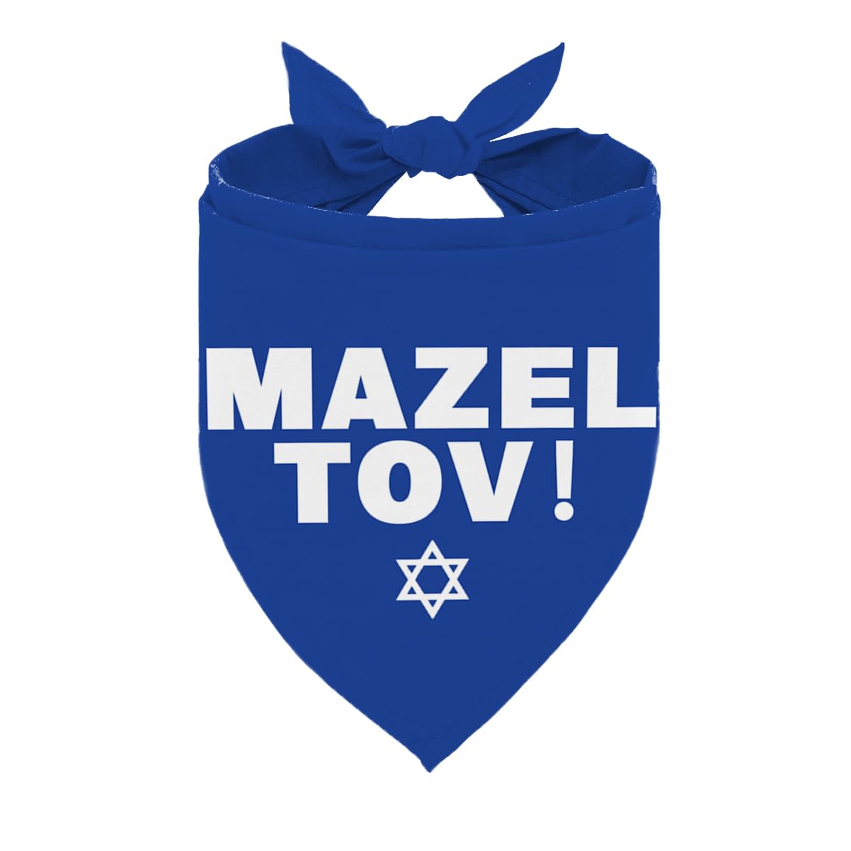 Mazel Tov Dog Bandana, Jewish Holiday Pet Triangle Scarf for Hanukkah Celebration Party Outfit Accessory, Neckerchief for Small Medium Dogs