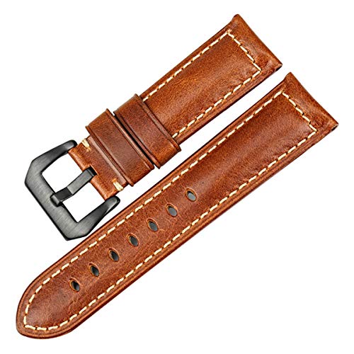 Bracelet de montre vintage marron clair 22mm pour le quotidien