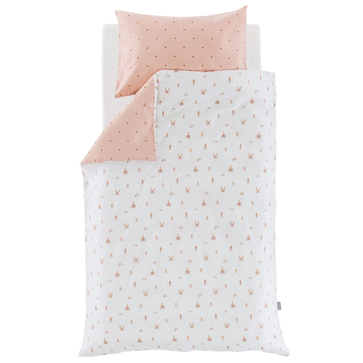 Träumeland Fairytale Gold Bed Linen Size: 100 x 135 cm + 40 x 60 cm Finest, Soft Cotton in Practical Gym Bag Packaging