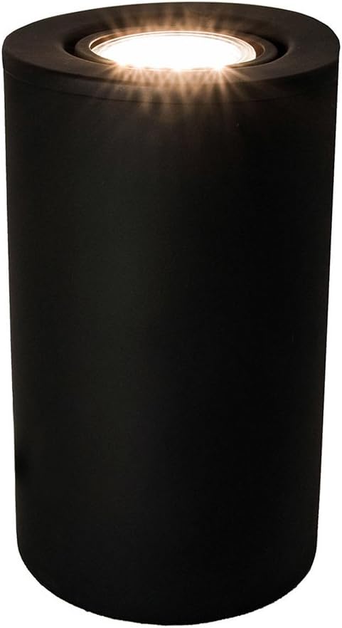 Matt Black GU10 Floor or Table Lamp Uplighter with Tilt Capability by Happy Homewares